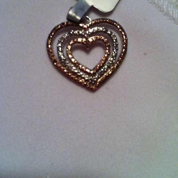 Champagne Diamond & white Diamond pendant sterling