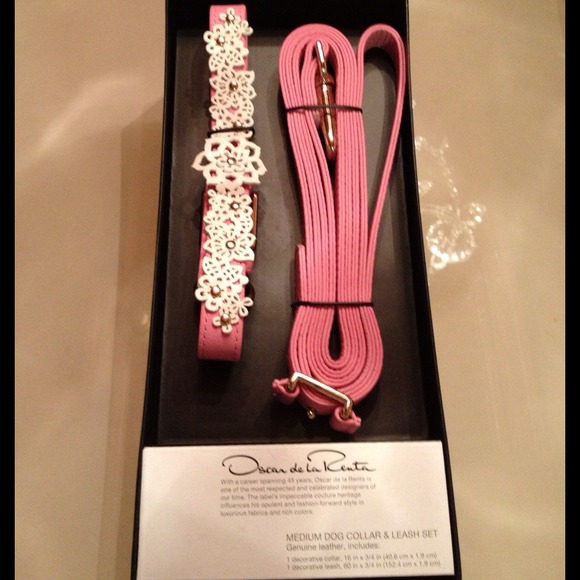 Pink collar & Leash -- Oscar De Larenta