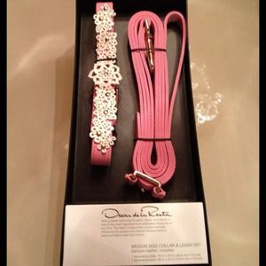 Pink collar & Leash -- Oscar De Larenta
