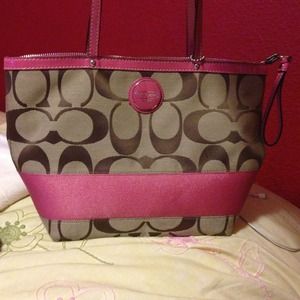 Authentic Pink Coach Shoulder Bag