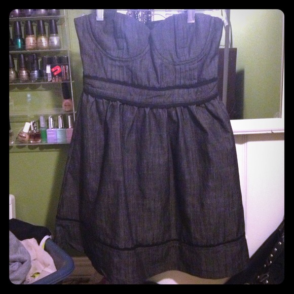 🚫SOLD🚫 Dark Gray Tube Dress