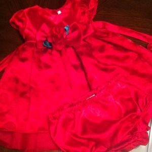 red baby girl dress