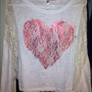 Red heart Lacie top.