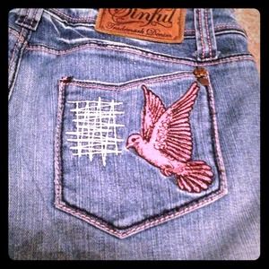 💙REDUCED💙Sinful size 29 bird jeans