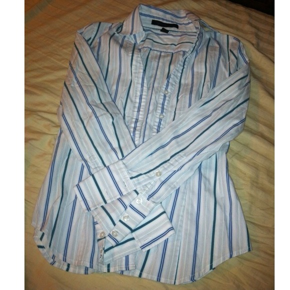 ✨Reduced!✨ Express blue/green striped shirt
