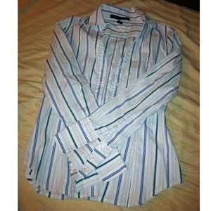 ✨Reduced!✨ Express blue/green striped shirt