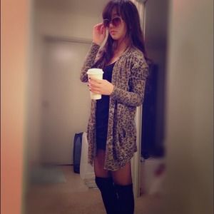 Leopard cardigan from Aritzia
