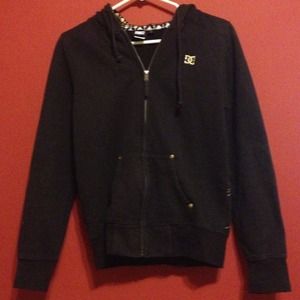 Black and gold foil DC hoodie