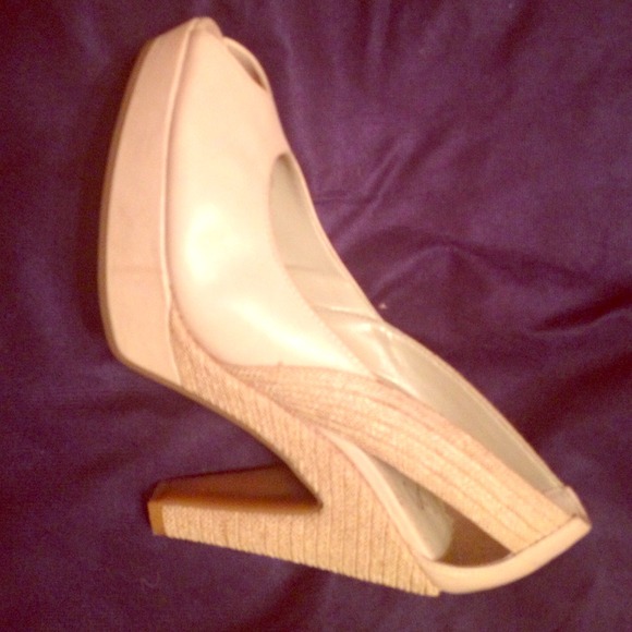 Beige leather pumps--price reduction!!