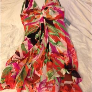Multi Colored Silk Dress -New w/ Tag