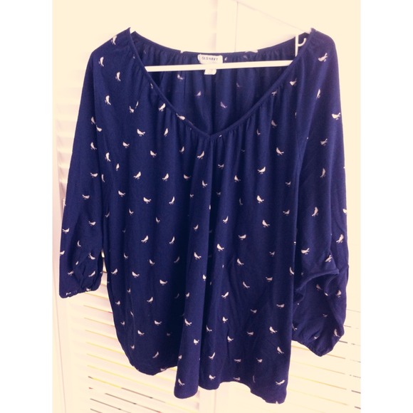 Old navy bird blouse