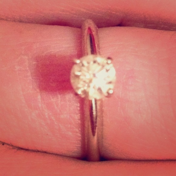 .35 ct round white gold engagement ring