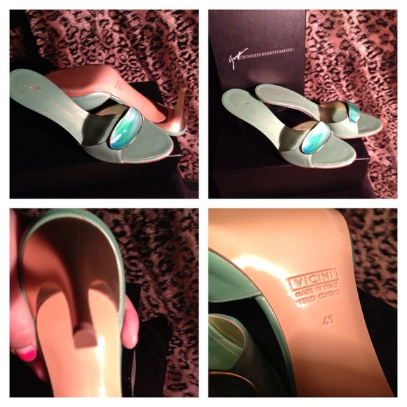 Giuseppe Zandotti Green Sandals!! Made in Italy