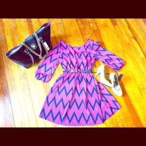 Beautiful pink and black dress!!