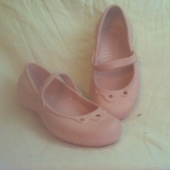 Pink Mary Jane Crocs size 5