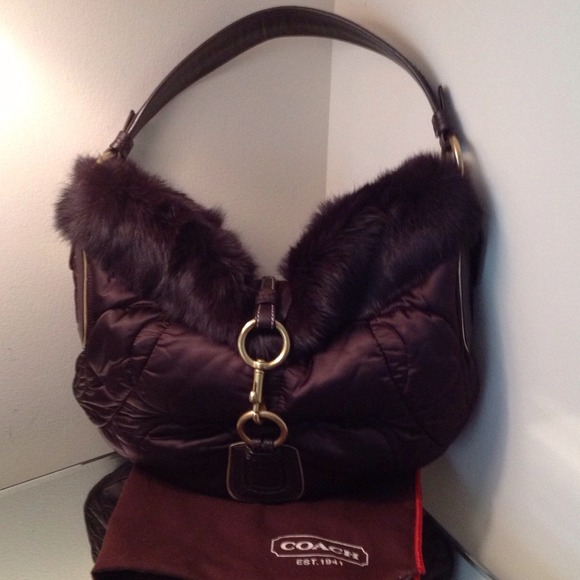 Coach Handbags - Coach Fur Handbag