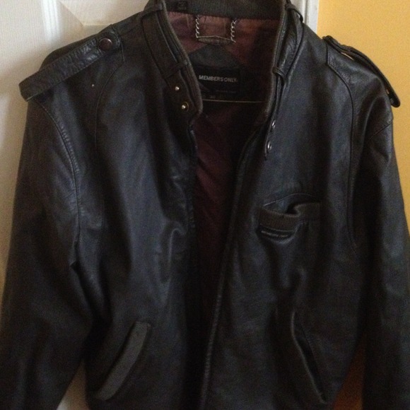 Well loved vintage members only jacket grey