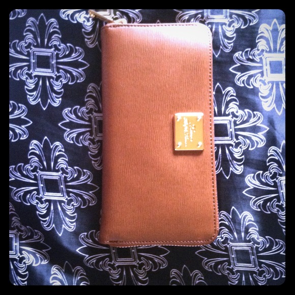Ralph Lauren camel-colored zip around wallet.