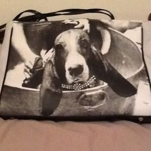 NWT Life Bassett Hound with Rhinestone collar bag