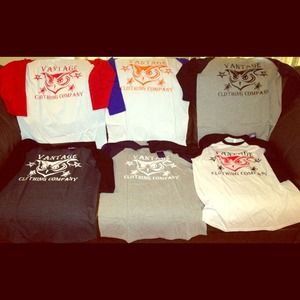 Vantage 3/4 sleeve baseball shirts Owl face