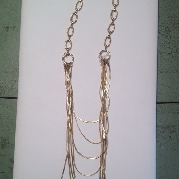New gold chain several strands, 24 inches