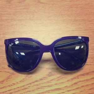 Ray ban purple semi-cat eye sunglasses