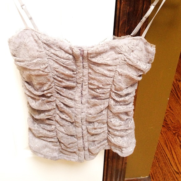 Grey lace bustier top - Picture 2 of 3