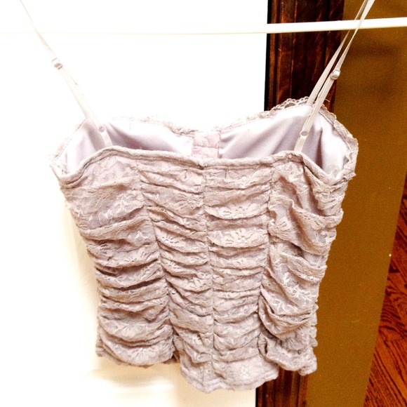 Grey lace bustier top - Picture 3 of 3