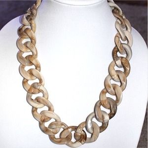 Large Coffee Cream Chain Necklace