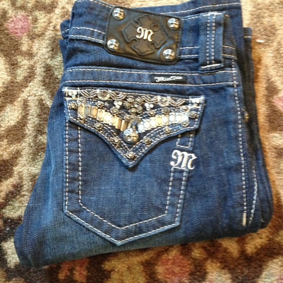 Miss Me Denim - Miss Me boot cut jeans.