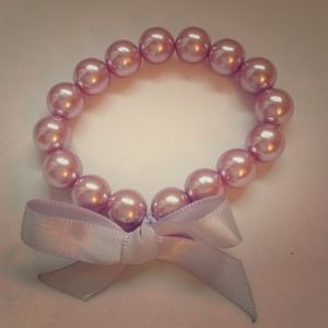 Pink Bead Ribbon Bracelet