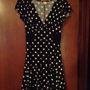 Black and white polka dot dress