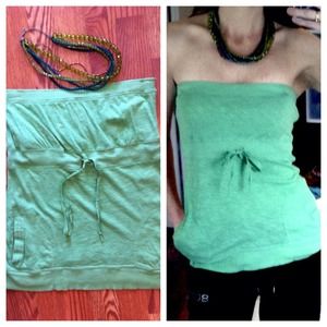 🚫TRADED🚫Small cotton green tube top
