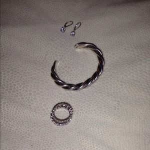 $52 bundle rings earrings cuff