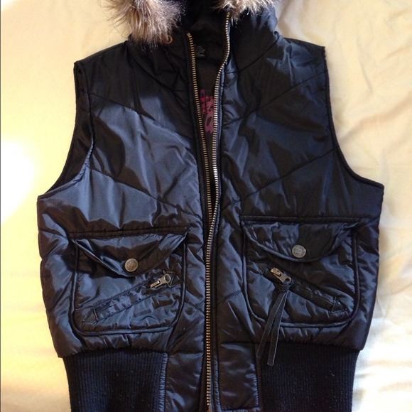 Fur Hooded Vest