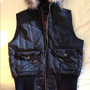 Fur Hooded Vest