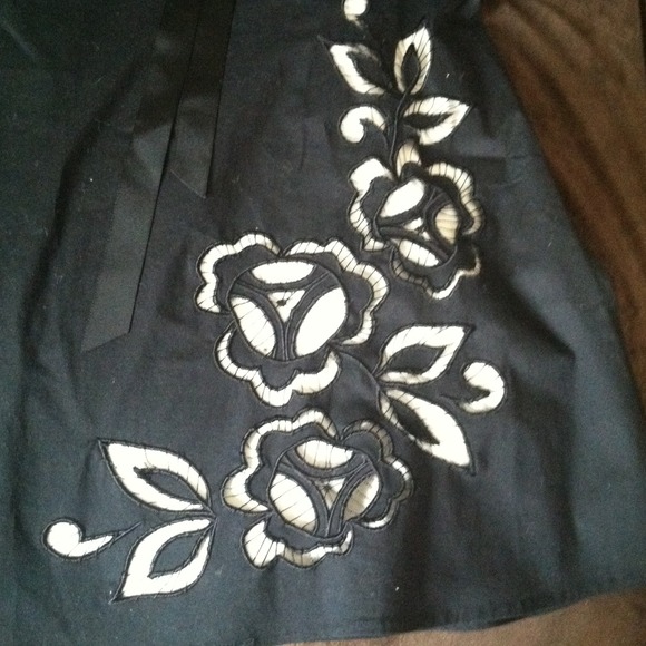 Strapless black with baige see through - Picture 2 of 4