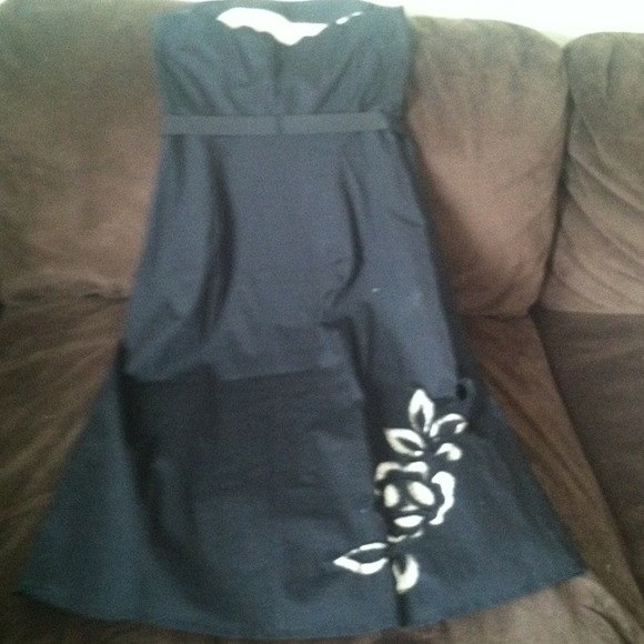 Strapless black with baige see through - Picture 4 of 4