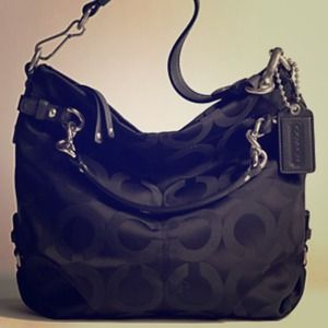 Sold!!!!COACH OP ART SATEEN BROOKE DUFFLE SHOULDER