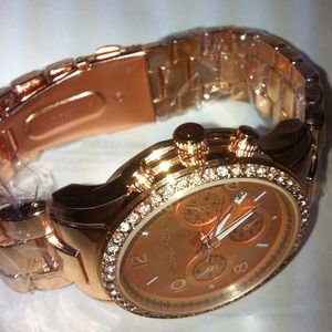 Brand New Womens Rosegold  MK Chronograph Watch