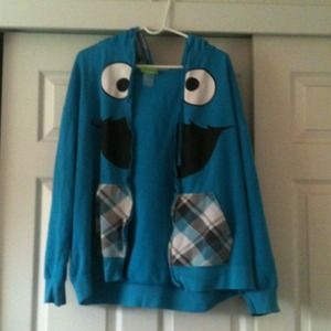 Cookie Monster zip up hoodie