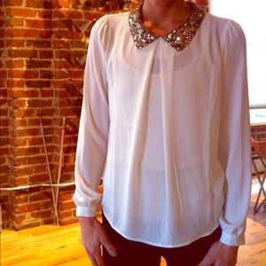 Sequin collar blouse