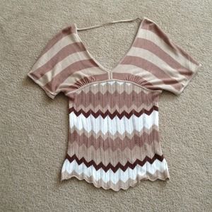 Neutral brown  color bebe top.., clean smoke free