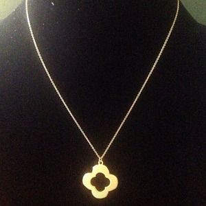 Cut out clover pendant with necklace