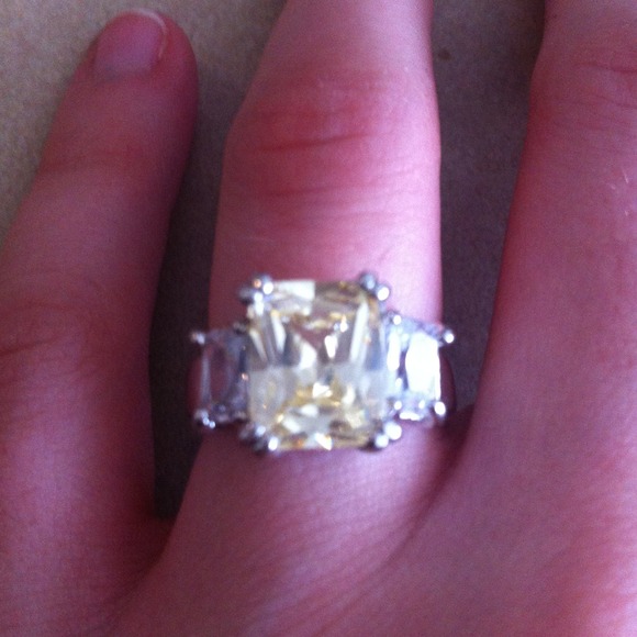 Yellow Cubic Zirconia Ring