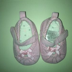 Pink infant shoes