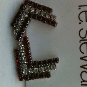 Costume jewelry red & clear rhinestones