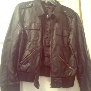 Faux leather jacket