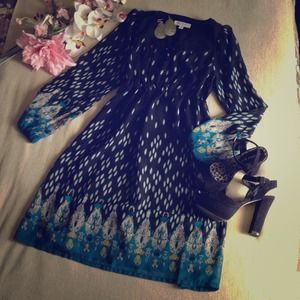 Black and Teal Dress w/earrings for @tjmerkins