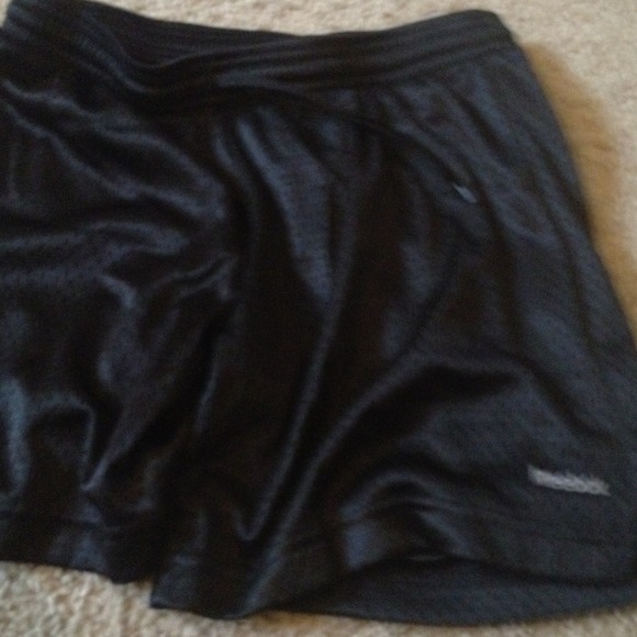 black reebok running shorts